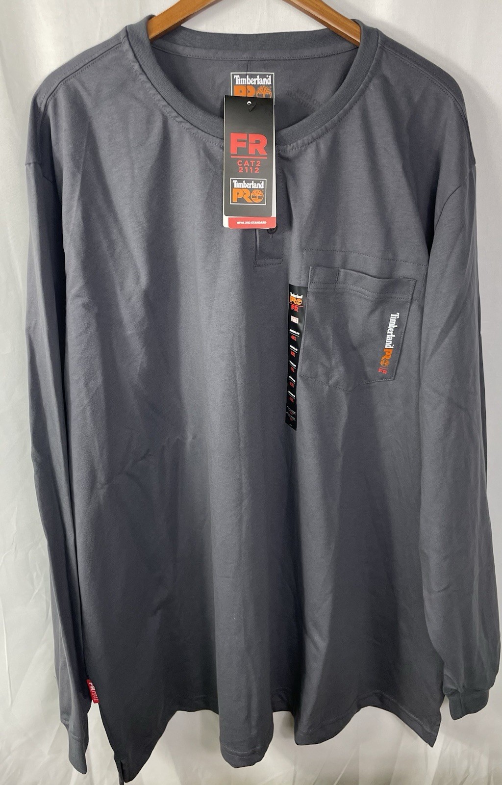 Timberland Big & Tall Lot of 3 Men’s 4XL Flame-Resistant Long-Sleeve Henley NWT
