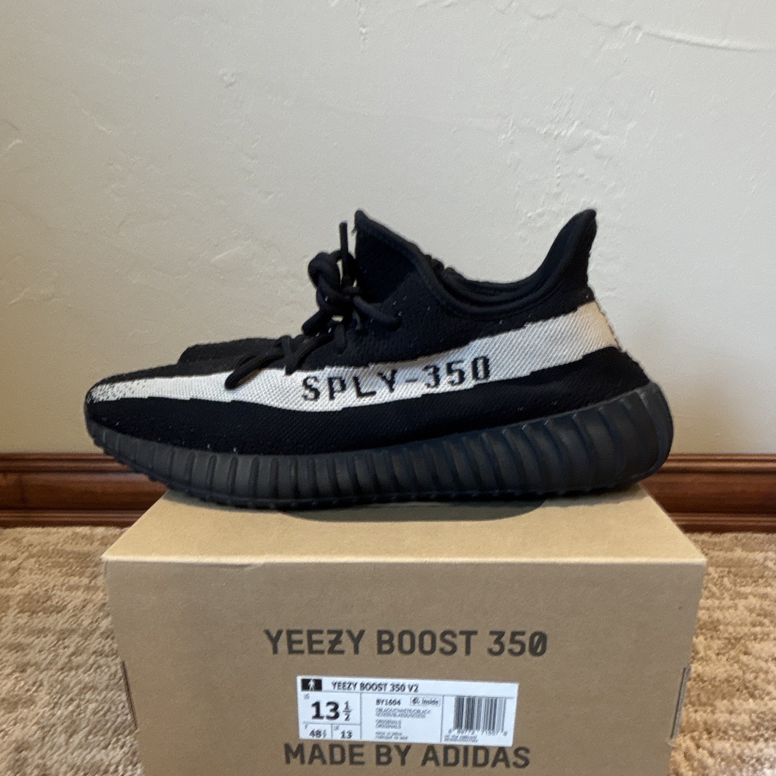 adidas Yeezy Boost 350 V2 Oreo Core Black/Core White Primeknit Men BY1604
