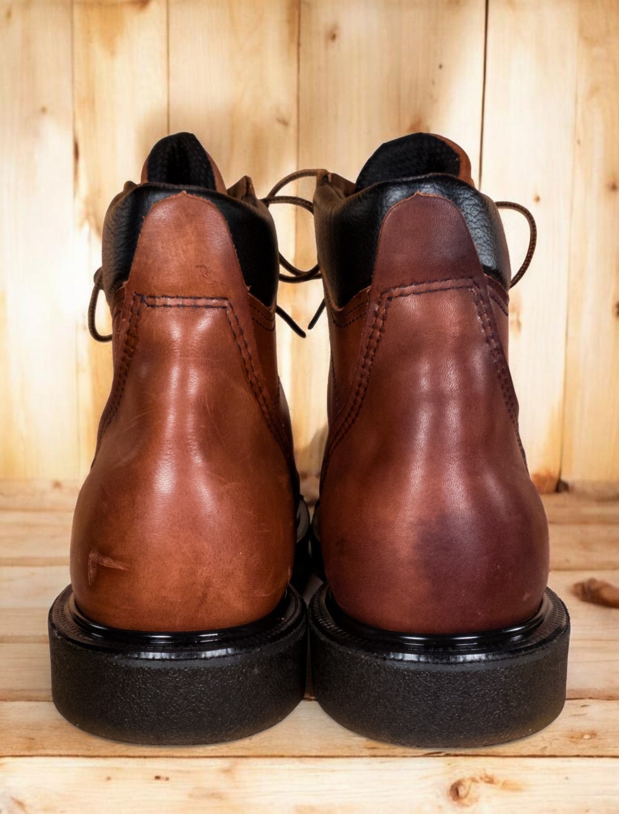 Red Wing 676 Supersole Boots with Black Tuff Toe Size 14D (Soft Toe) (USA)