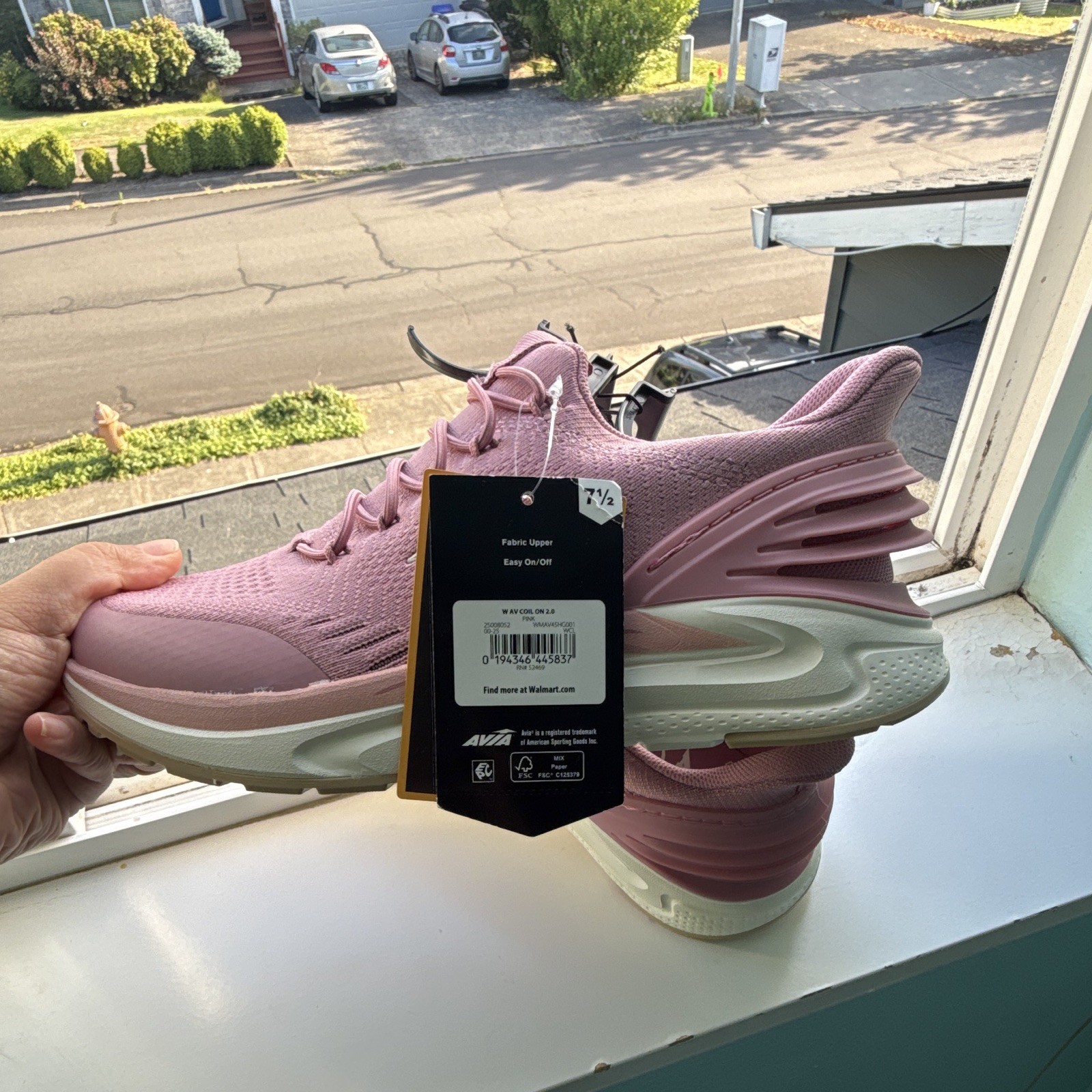 Avia Pink Fabric Low Top Lace Up Lightweight Athletic Sneaker Unisex Adults