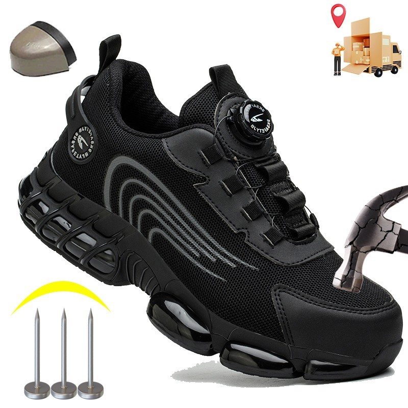 New Work Sneakers Steel Toe Shoes Men Safety Shoes Puncture-Proof Work Shoes