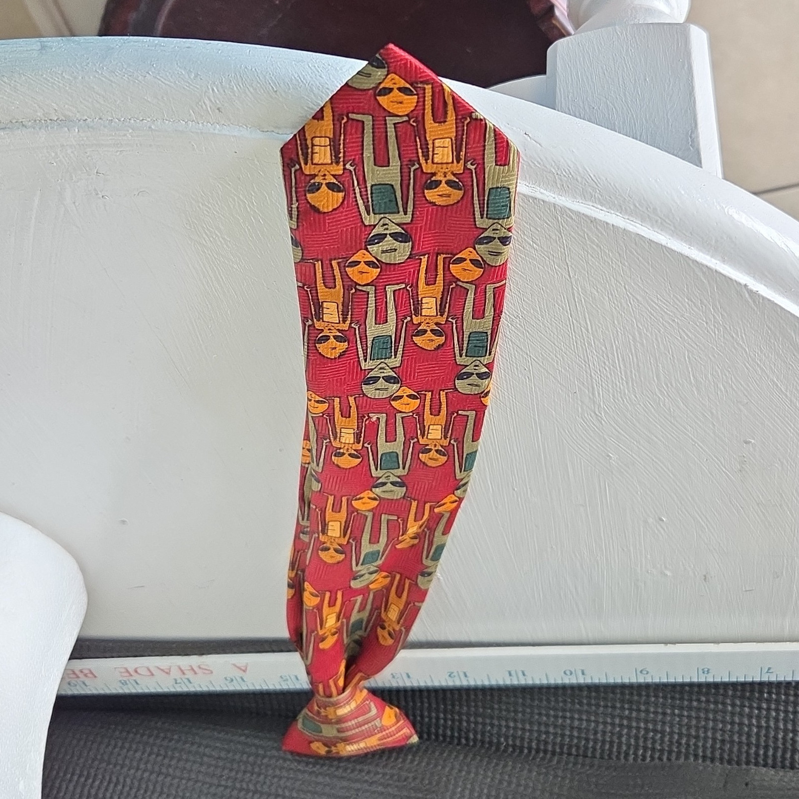 Herringbone Children’s Red Alien Novelty Zipper Clip-On Tie Polyester