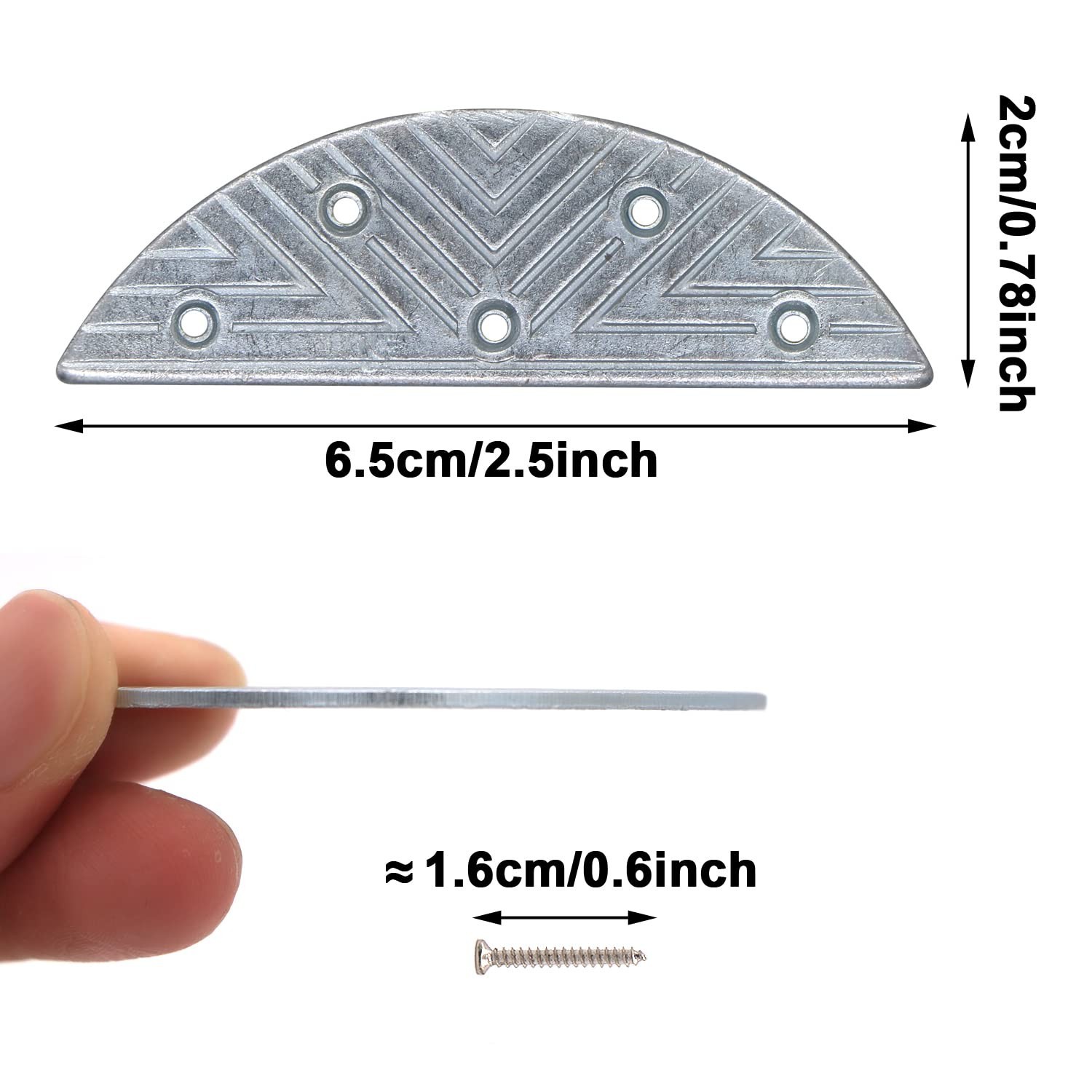 Metal Heel Plates 1 Pairs Sole Repair Kit with Screw Nails Shoes Heel Taps Ti…