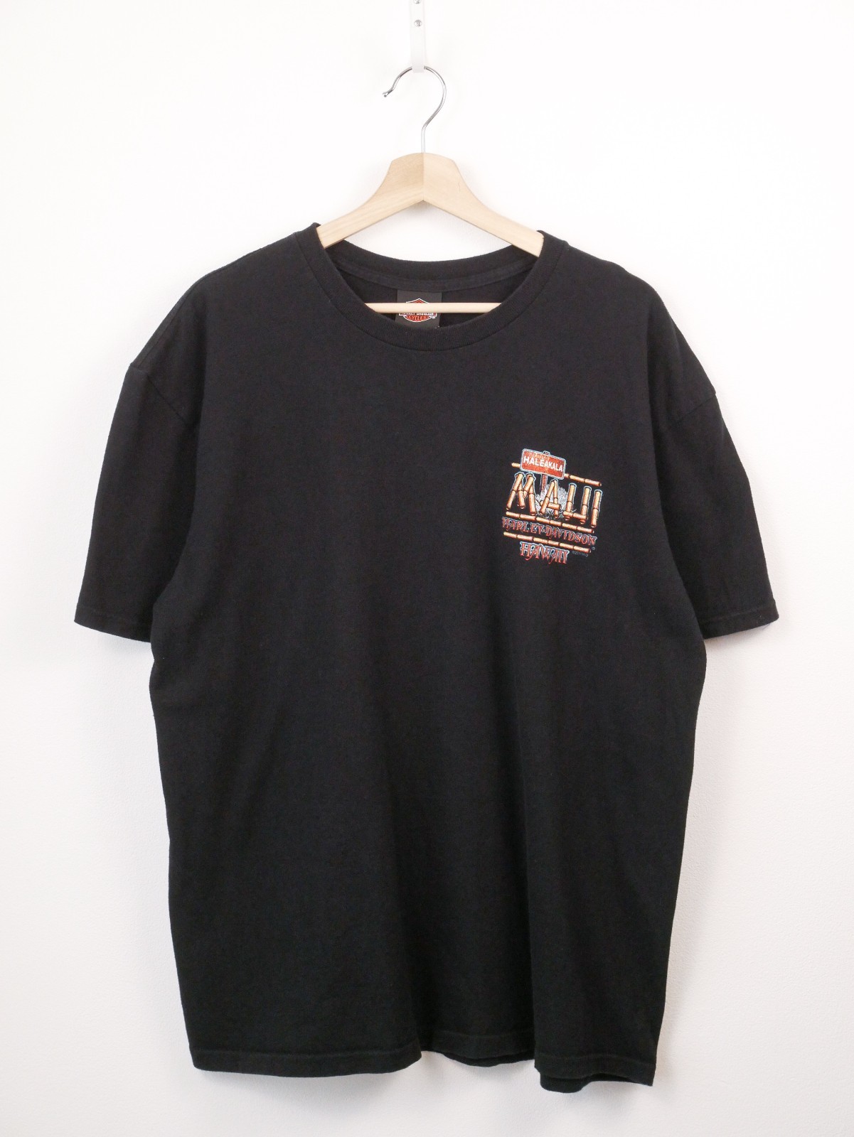 Harley Davidson Mens XL Maui Hawaii Motorcycle Graphic T Shirt Black 2011