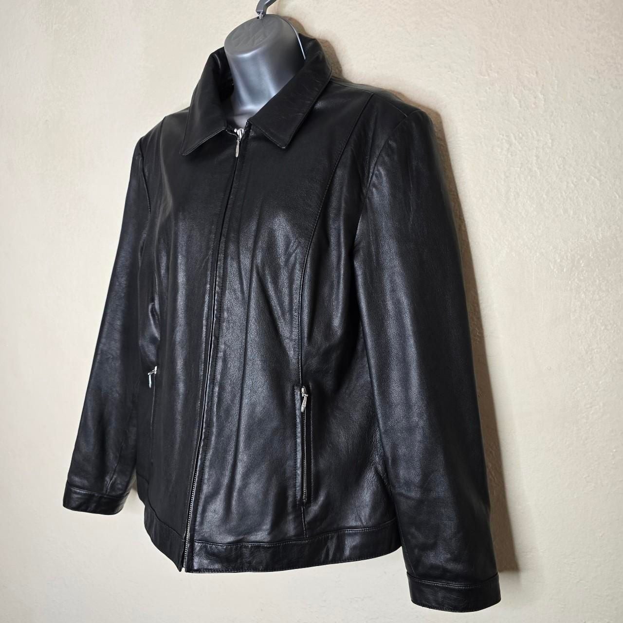 Wilsons Leather Maxima Black Genuine Leather Moto Jacket