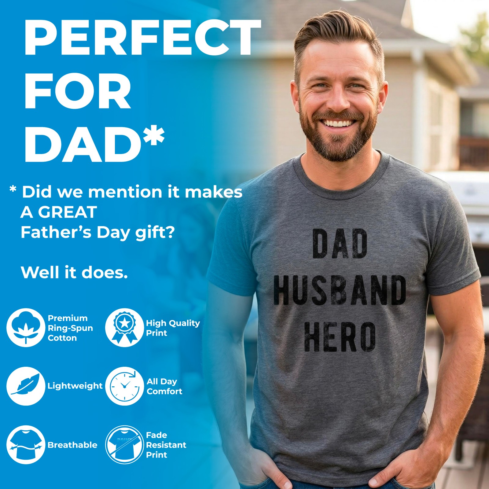 Mens Funny T Shirts Dad Tax Sarcastic Fathers Day Novelty Tee for Men