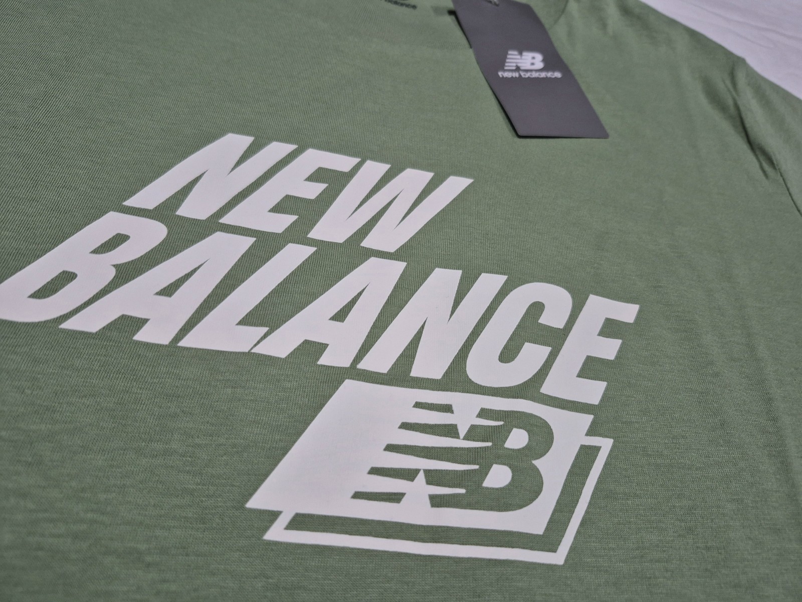 New Balance Men’s Green Logo Classi Sports Running Graphic Cotton T-Shirt