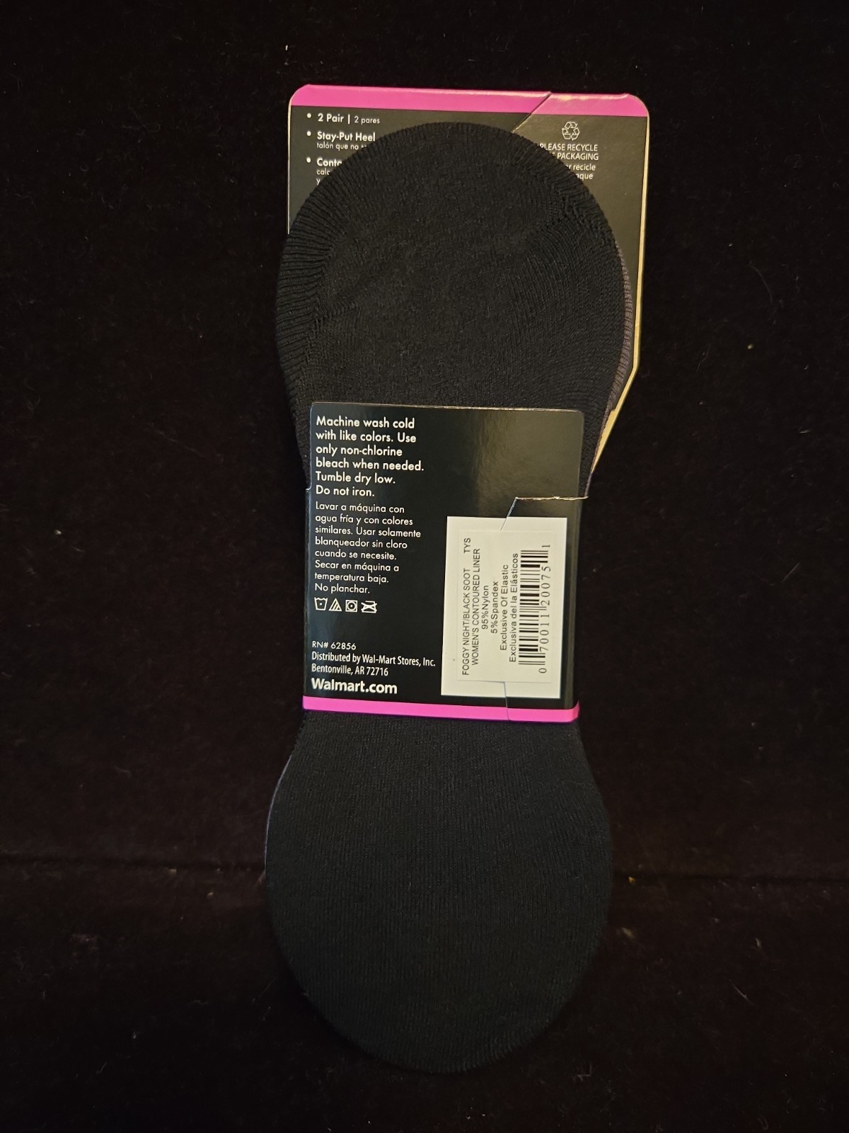 George 2 Pair Contoured Liner With Aloe No Show Socks Shoe Size 4-8