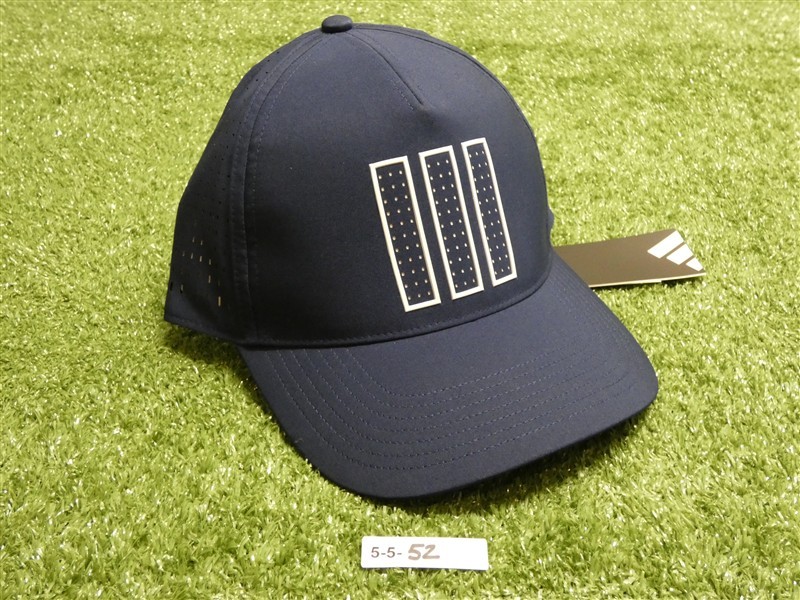 ADIDAS Mens Tour 3 Stripe Breathable Snapback Adjustable Golf Hat Navy New
