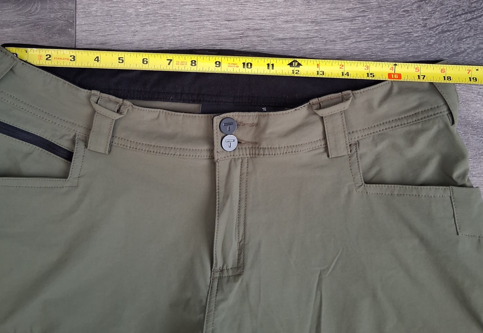 Truewerk T1 Werk Pants Durable Lightweight Cargo Olive Womans Size 16 (36×30)