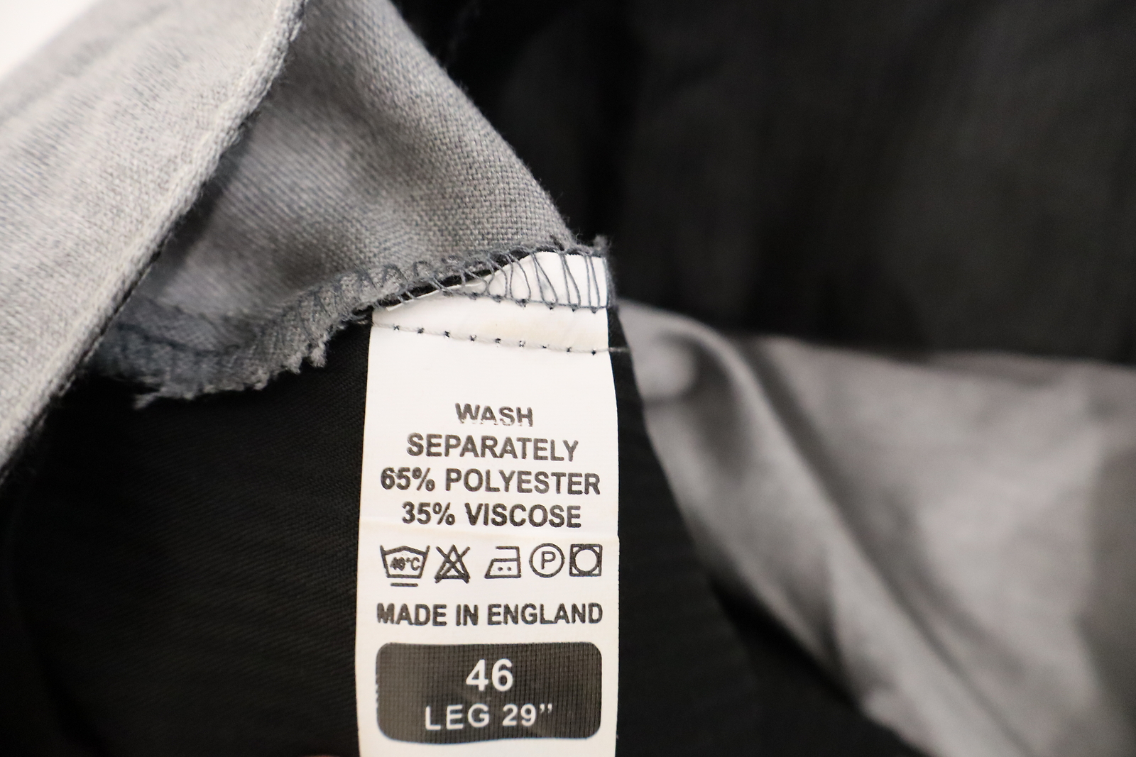 Vintage 90s Deadstock Ever Press Men’s Grey Trousers 46 Machine Washable England