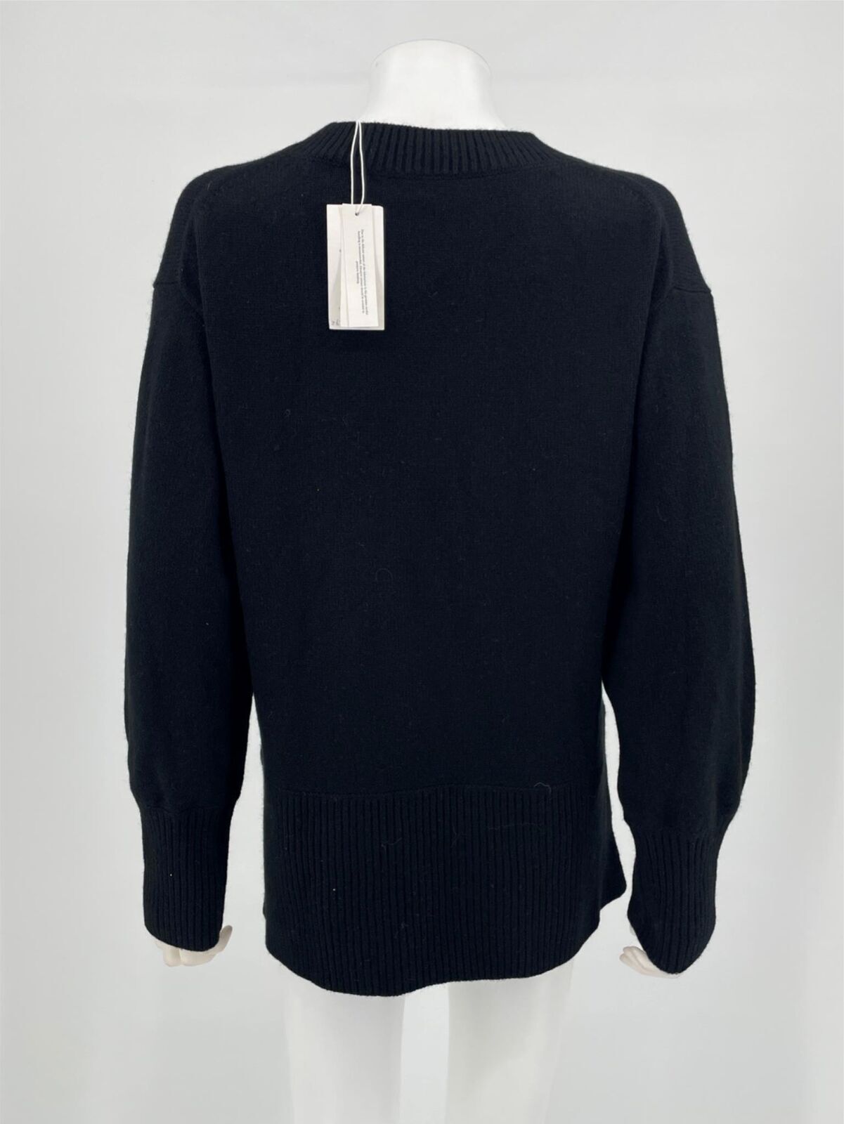Vince Sweater Black Soft Warm Cashmere Relaxed Ribbed Women Sz M NEW NWT N130
