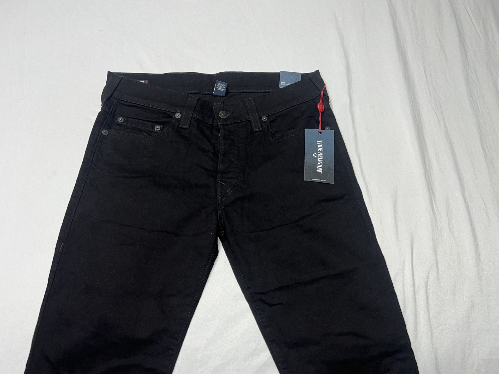 Black True Religion “Rocco” Relaxed Skinny Jeans Men’s Size 36×33