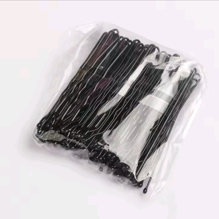 50Pcs U Shape Bobby Hair Pins Wavy Bun Grips Kirby Clips Women 5cm Black Brown