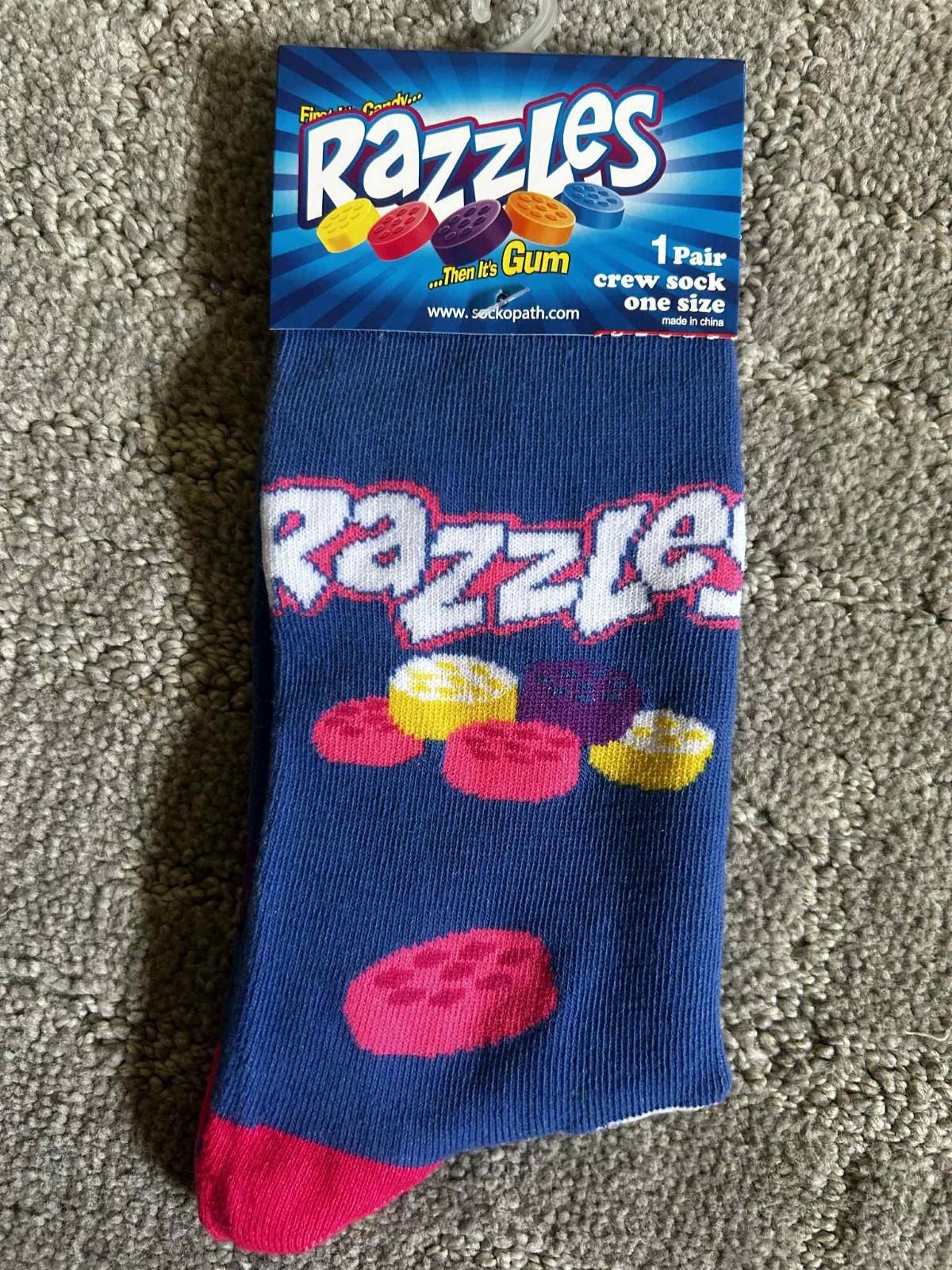 Novelty Crew Crazy Colorful Socks Candy Sweets Hot Tamale Bubble Gum Tootsie Pop