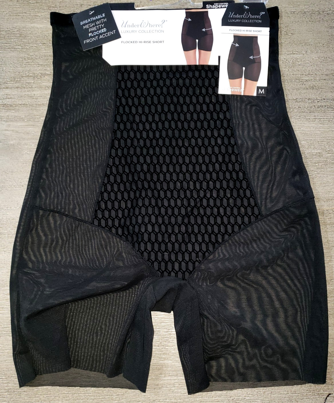 UNDER WHERE? NEW MEDIUM FIRM CONTROL SHAPEWEAR WOMEN NWT 38.00 MSRP BLACK