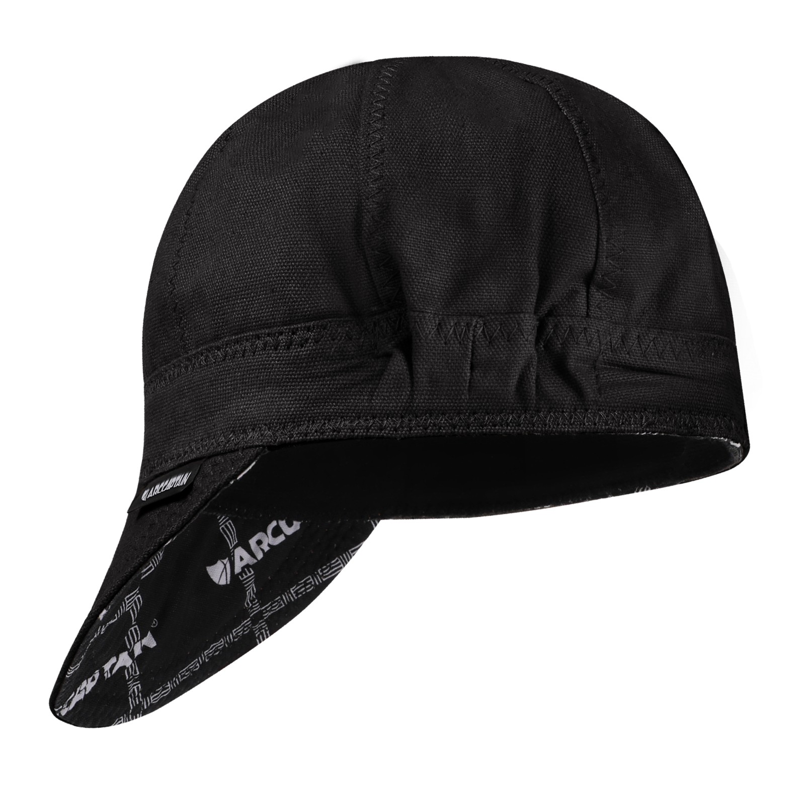 ARCCAPTAIN Welding Cap Reversible Welder Hat with Elastic Retractable Band Black