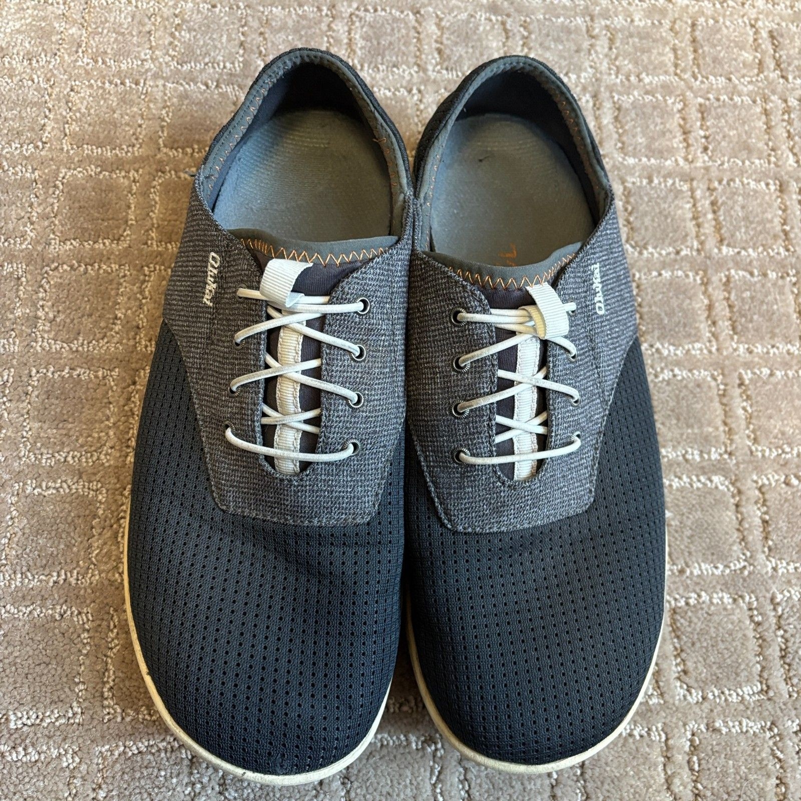 OluKai Nohea Moku Slip On Boat Shoes Mens 9 Drop Heel Land Water Casual No Tie