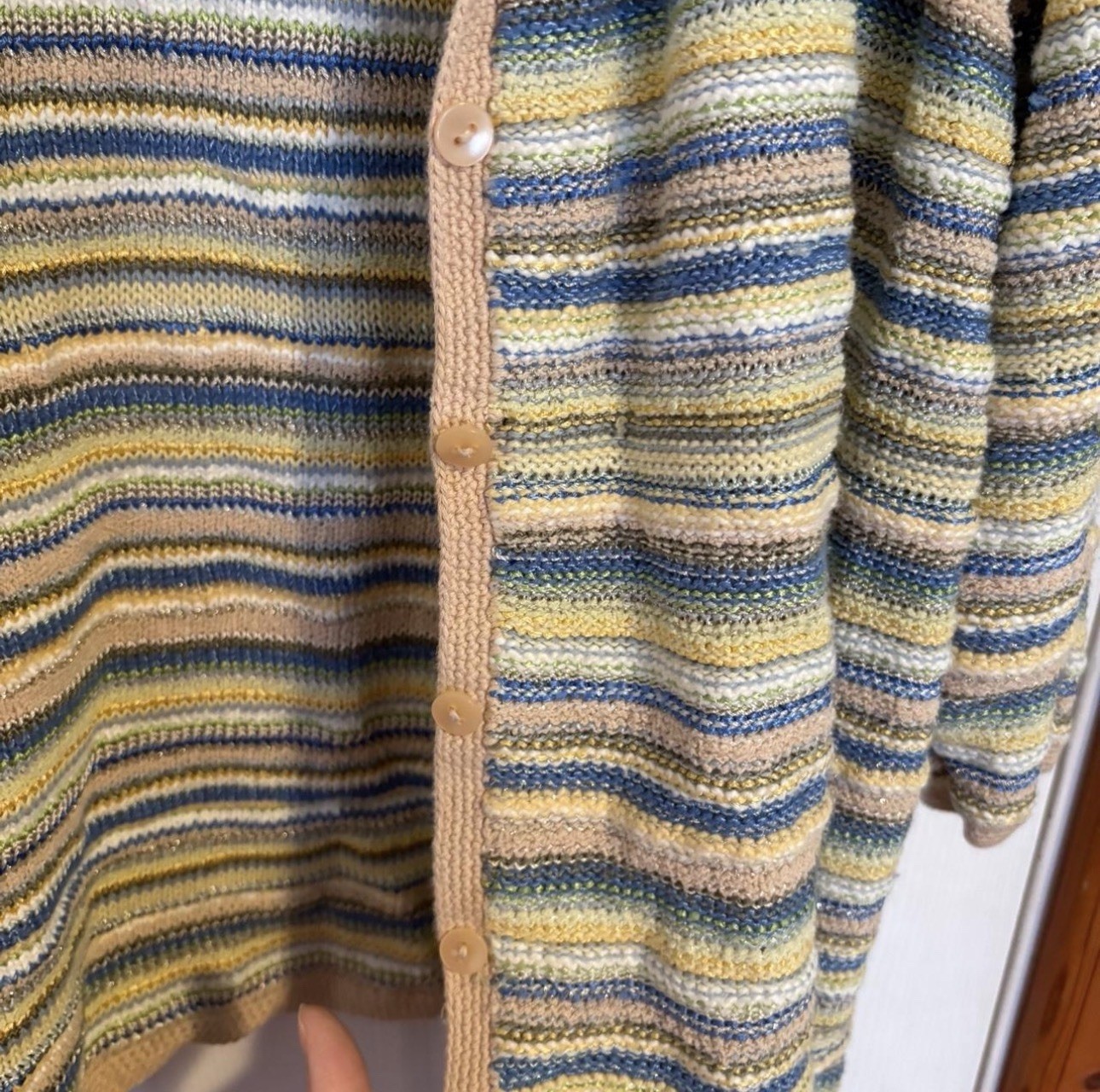 Talbots Striped Knit Sweater – Elbow Sleeve Lightweight Pullover Top Size 1X