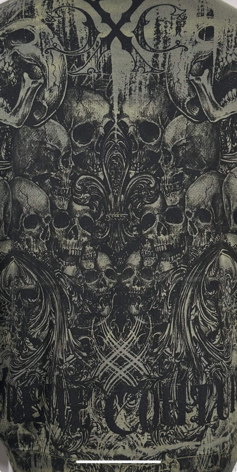 Xtreme Couture By Affliction Unisex Oversized Boxy Pullover Hoodie OFFERING
