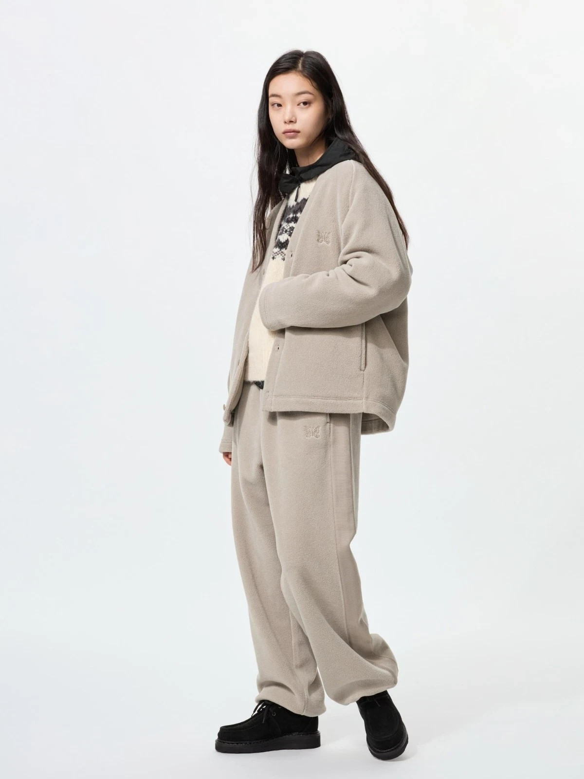 UNIQLO × NEEDLES Fleece wide pants XS S M L XL XXL 3X 4XL Unisex Japan 2025 New