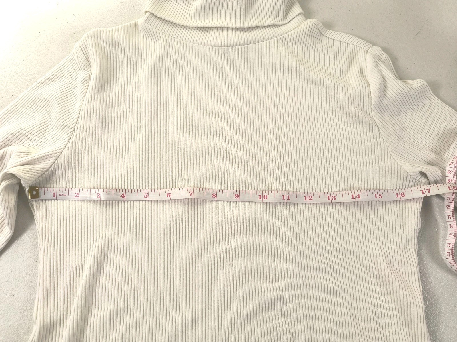 Old Navy Women’s M Cream Turtleneck Rib Knit Top Petite Capsule Wardrobe