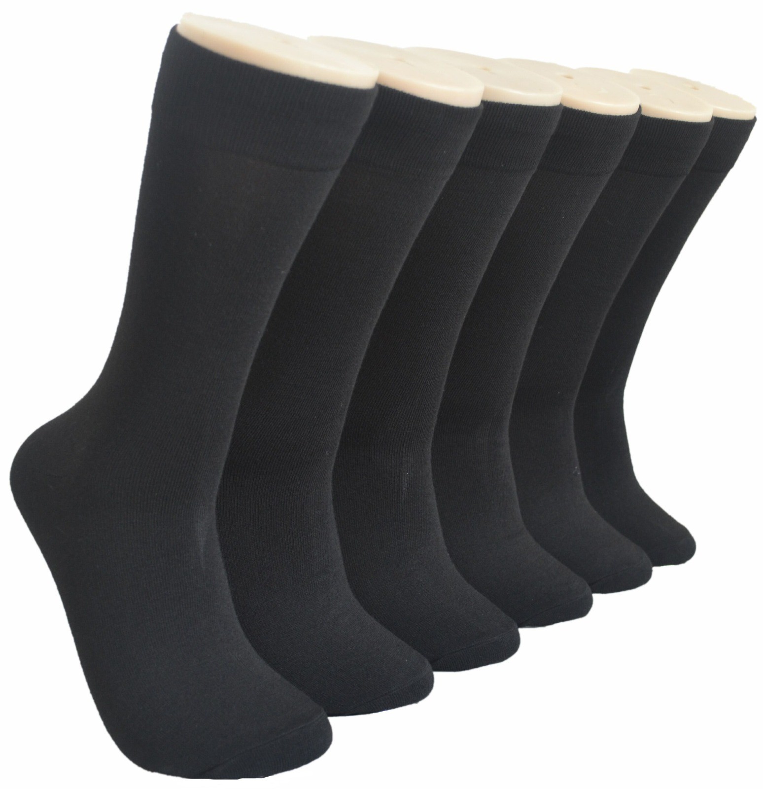6 Pairs Men’s Cotton Dress Crew Socks Comfortable Casual Soft Socks Size 10-13