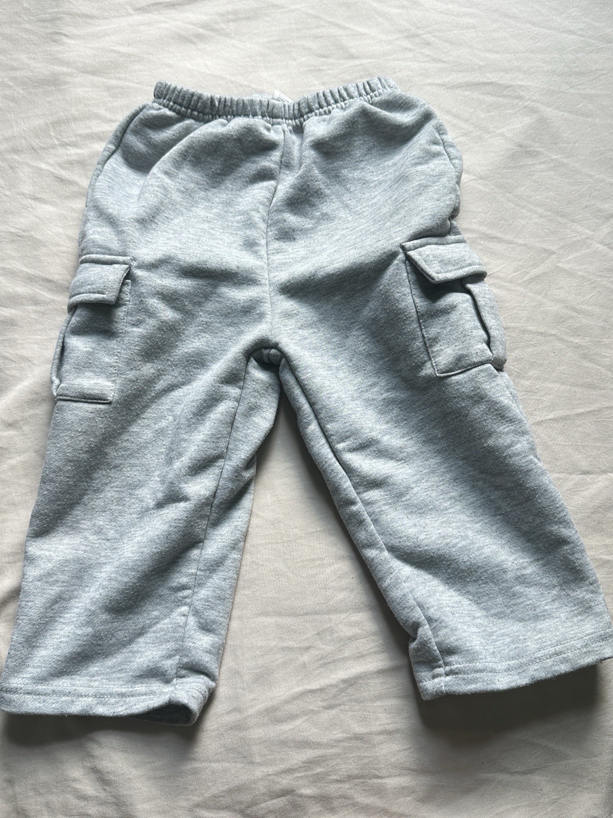 SHEIN Cargo Pants Pull-On Elastic Waist Pockets Solid Blue Unisex Baby 18-24M