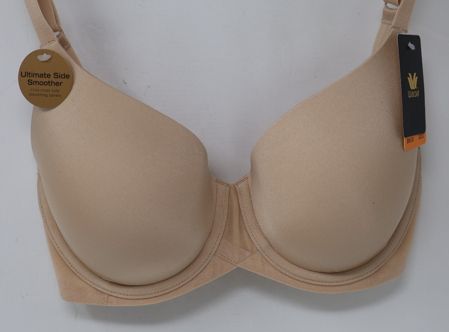 Wacoal Ultimate Side Smoother Contour T-Shirt Bra size 30DD Tan Style 853281