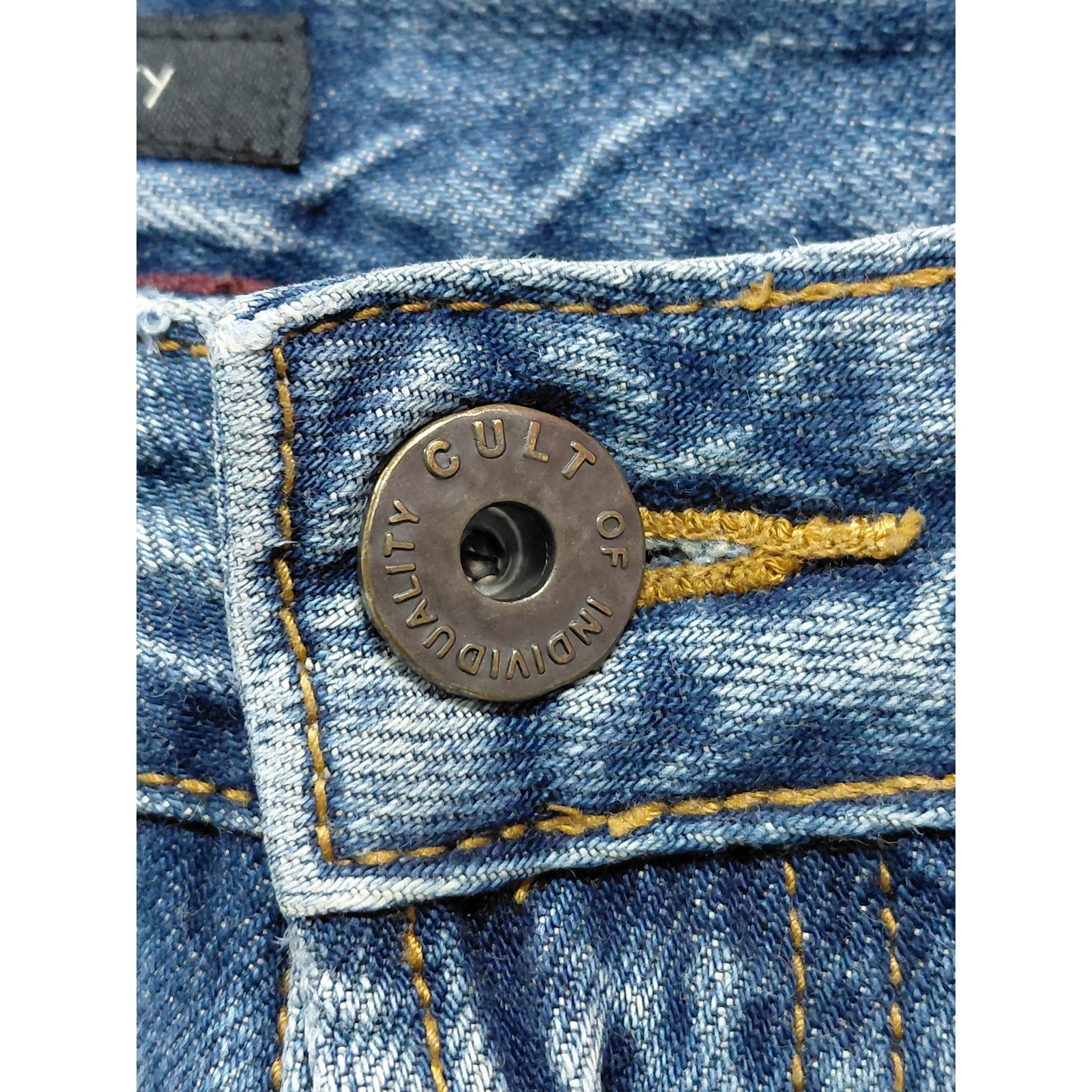 Cult of Individuality Distressed Blue Denim Jeans Mid (10-12 in) Regular