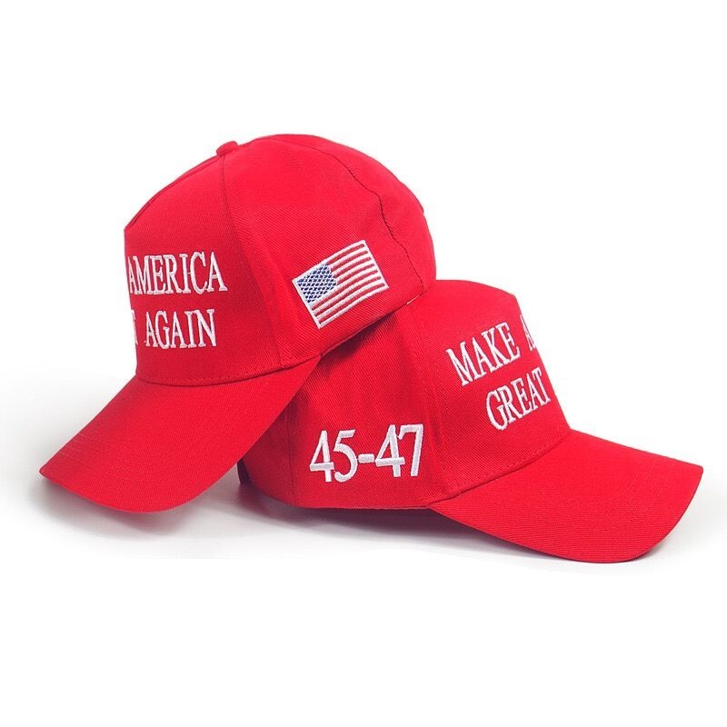 MAGA Red Make America Great Again Trump Hat Donald Trump 45-47 Hat Cap Red US