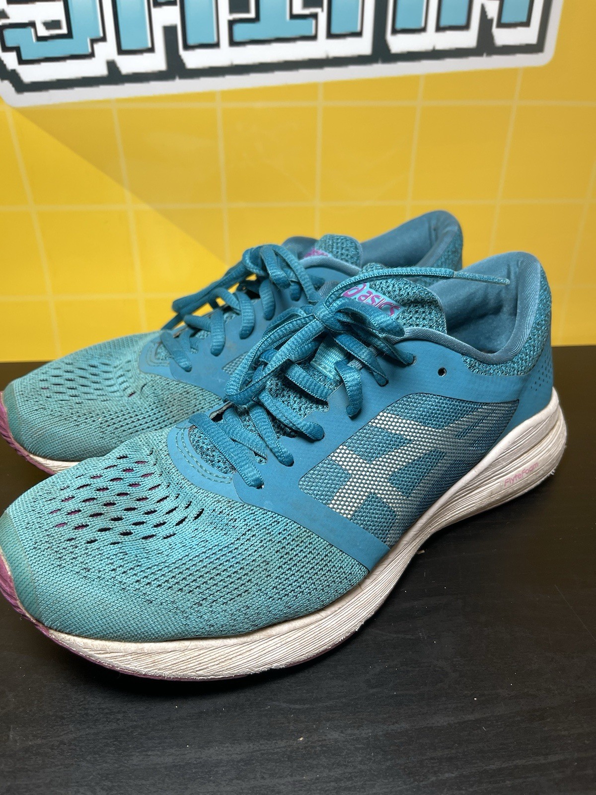 Asics Shoes Womens 9 Road Hawk Ff Running Sneakers Blue Lace Up Low Top T7D7N