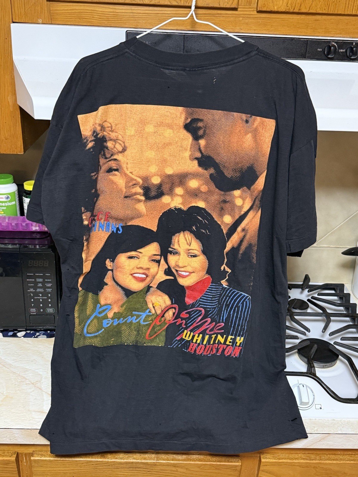 Dry Rot Vintage 90s Whitney Houston Rap Tee Not Wearable For Display Sold As Is