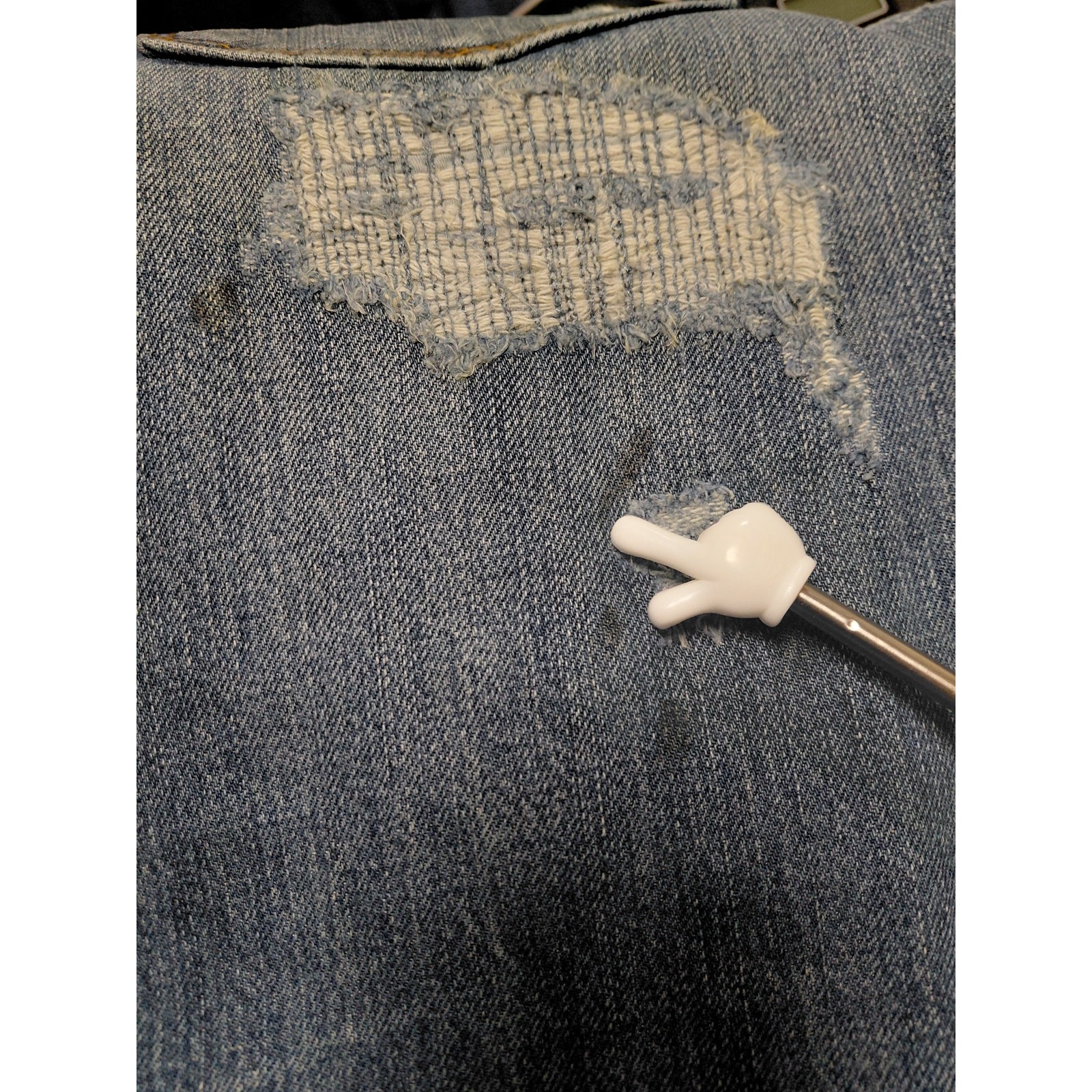 Cult of Individuality Distressed Blue Denim Jeans Mid (10-12 in) Regular