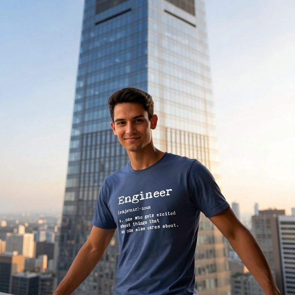 Mens Engineer Definition T Shirt Funny Sarcastic Science Tee