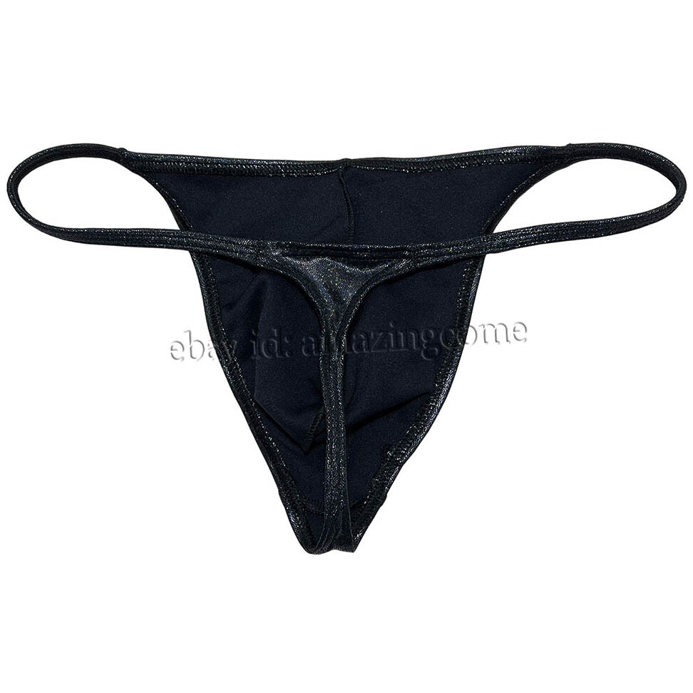 Men Gloss G-string Thong Underwear Classics Pouch T-back Elastic Sex Swim Tangas