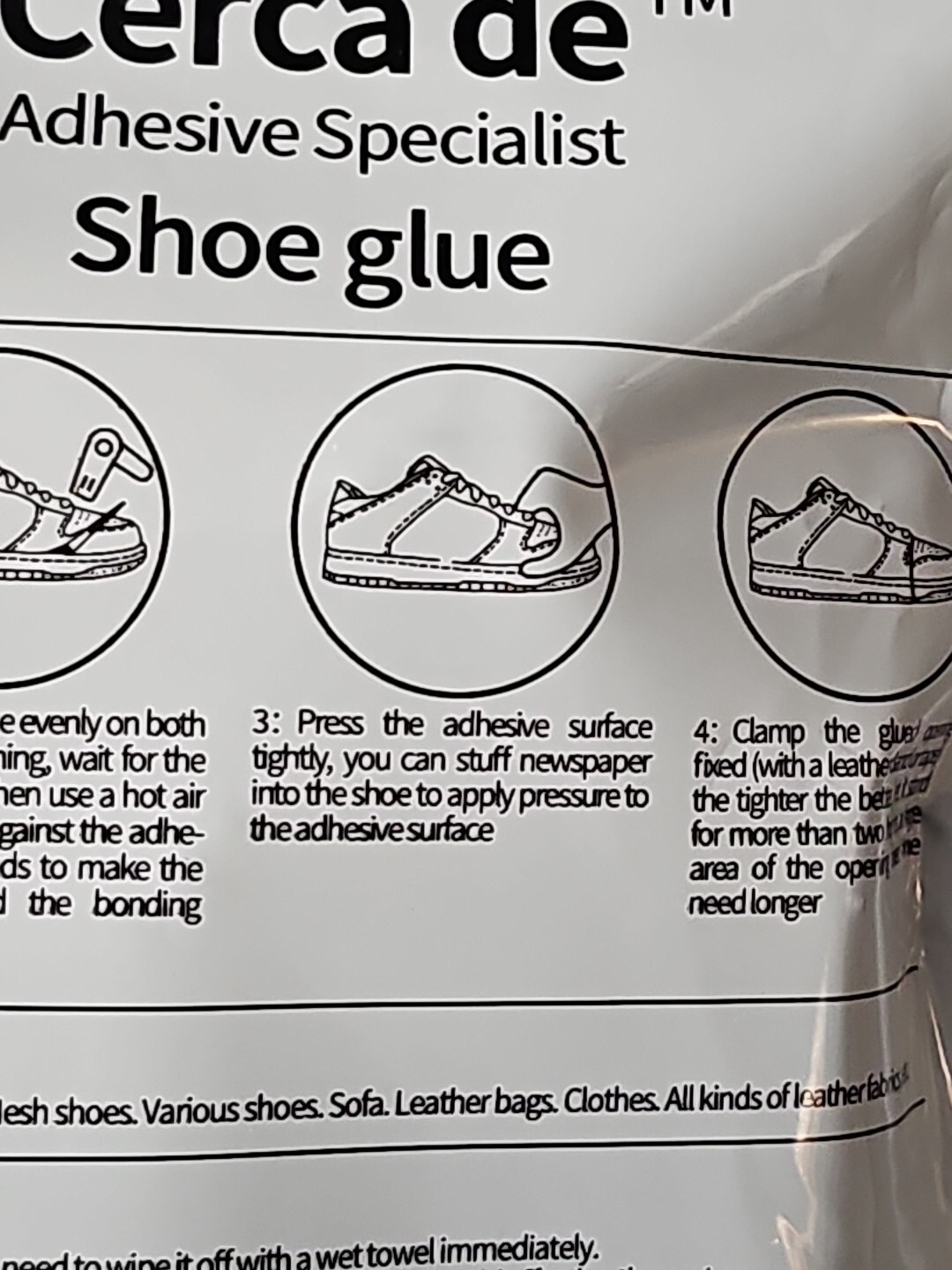 Shoe Glue Professional Grade Shoe Repair Glue 30ML (1 oz)