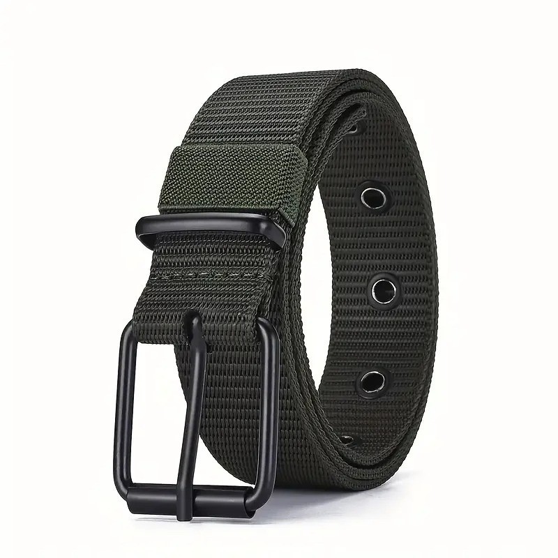 Men Nylon Canvas Tactical Belt Heavy Duty Quick Release Buckle Work Belt