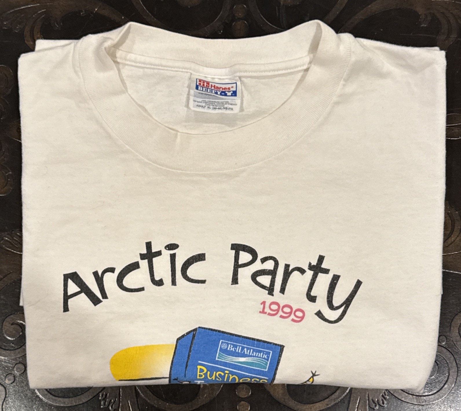 Bell Atlantic Business to Business ARCTIC PARTY 1999 VTG Hanes Beefy T-Shirt: XL