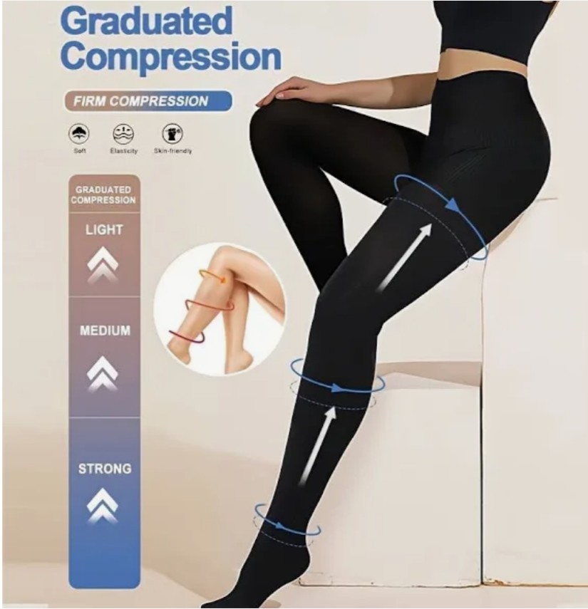 Legacy Graduated Compression Opaque Tights Set of Two Black 2XL 8-15mmHg A269263
