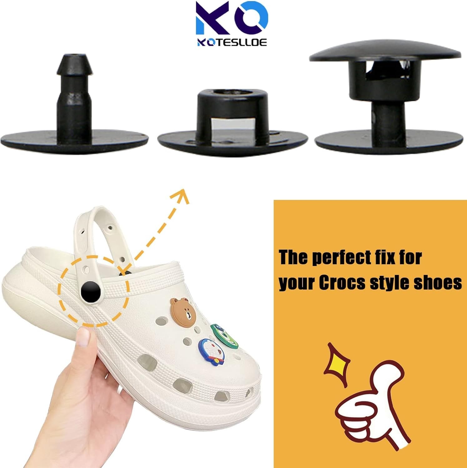 8 Sets Crocs Replacement Rivets Parts for Crocs