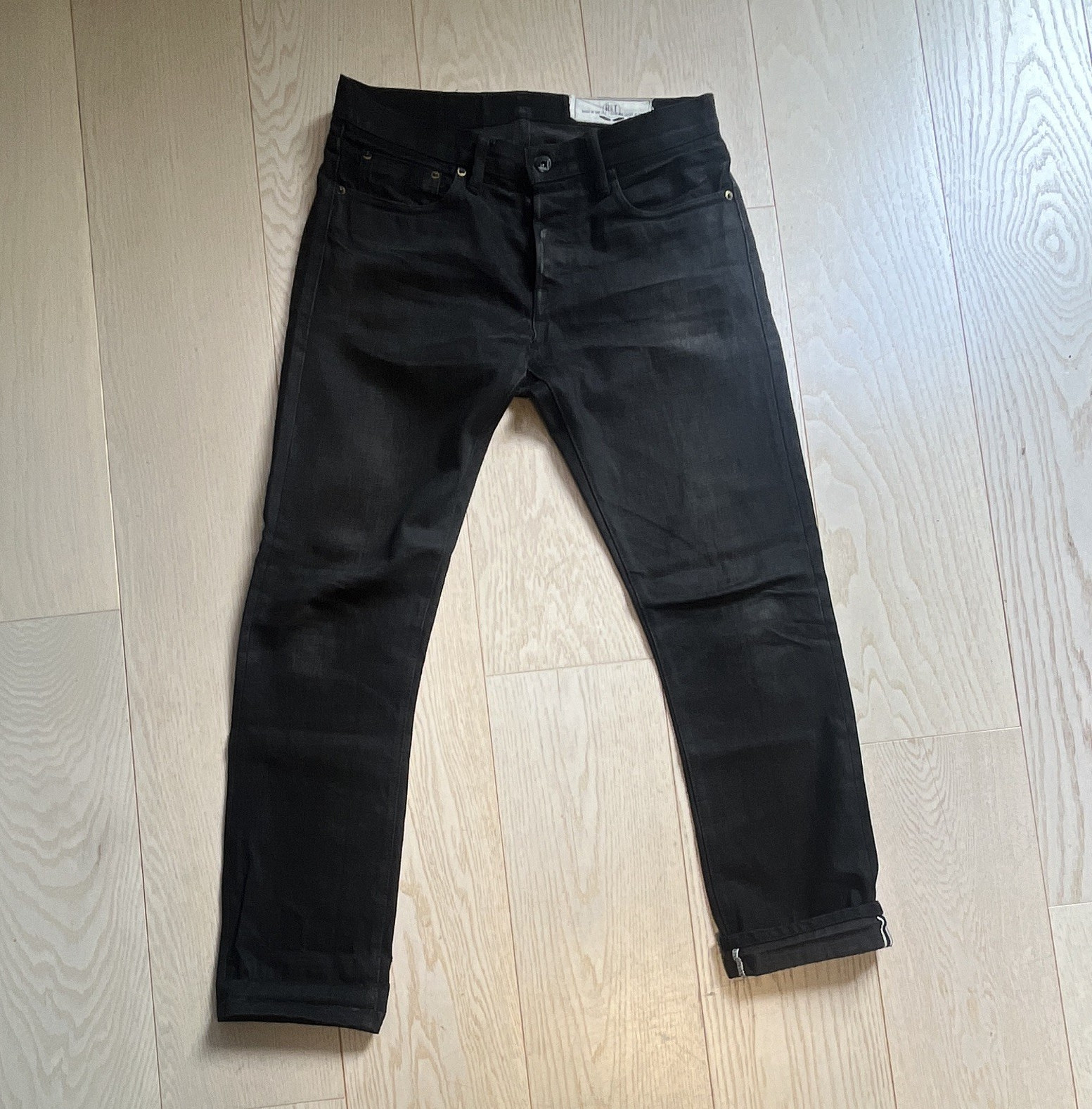 Rogue Territory SK Men’s Black Dark Wash Denim Skinny selvedge Jeans 31
