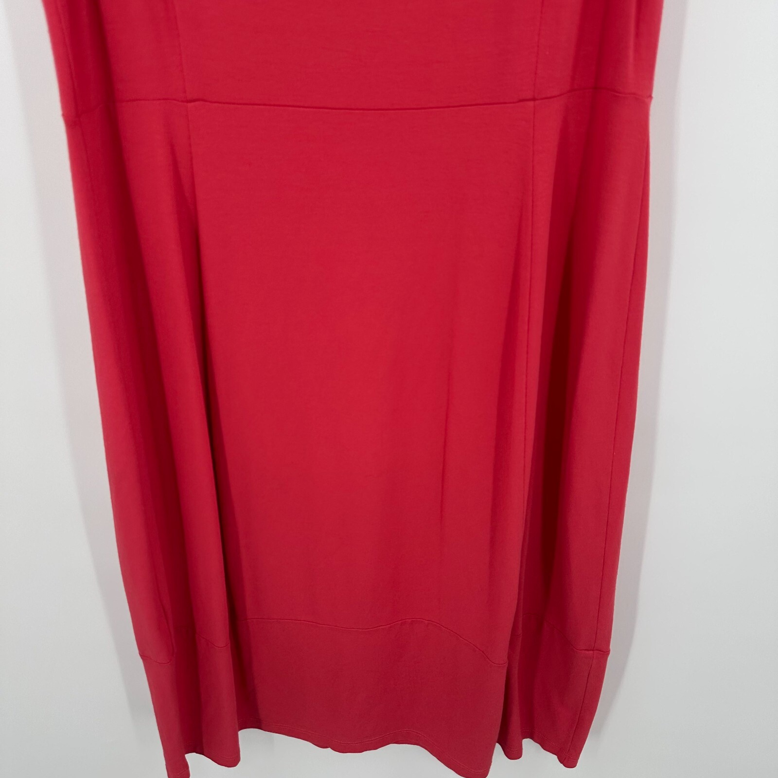 Eileen Fisher Midi Dress Women’s Large Pink Rayon Back Oval Cut Out Sleeveless