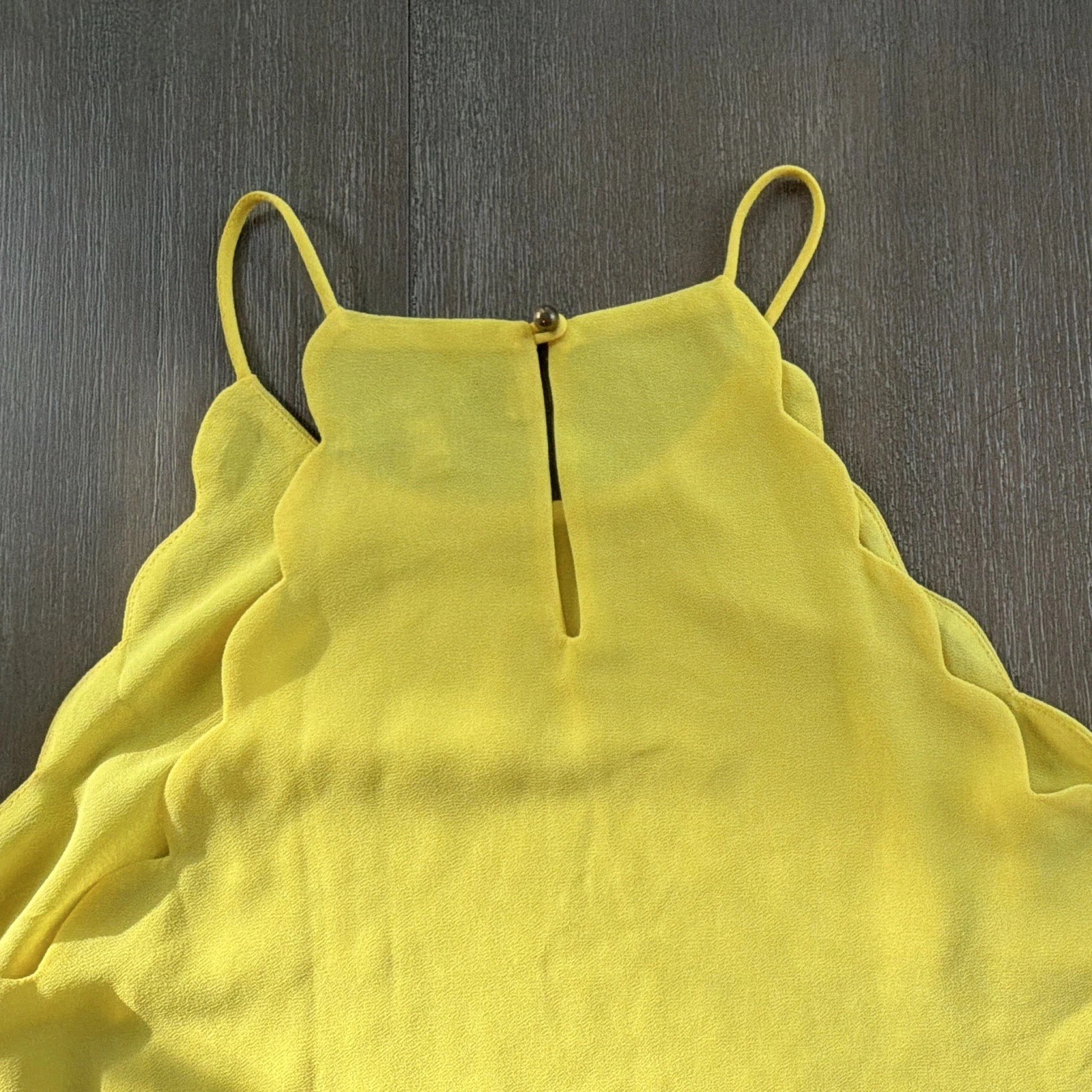 Naked Zebra Pink & Yellow Chiffon Spaghetti Strap Cami Blouse Women’s Small Lot
