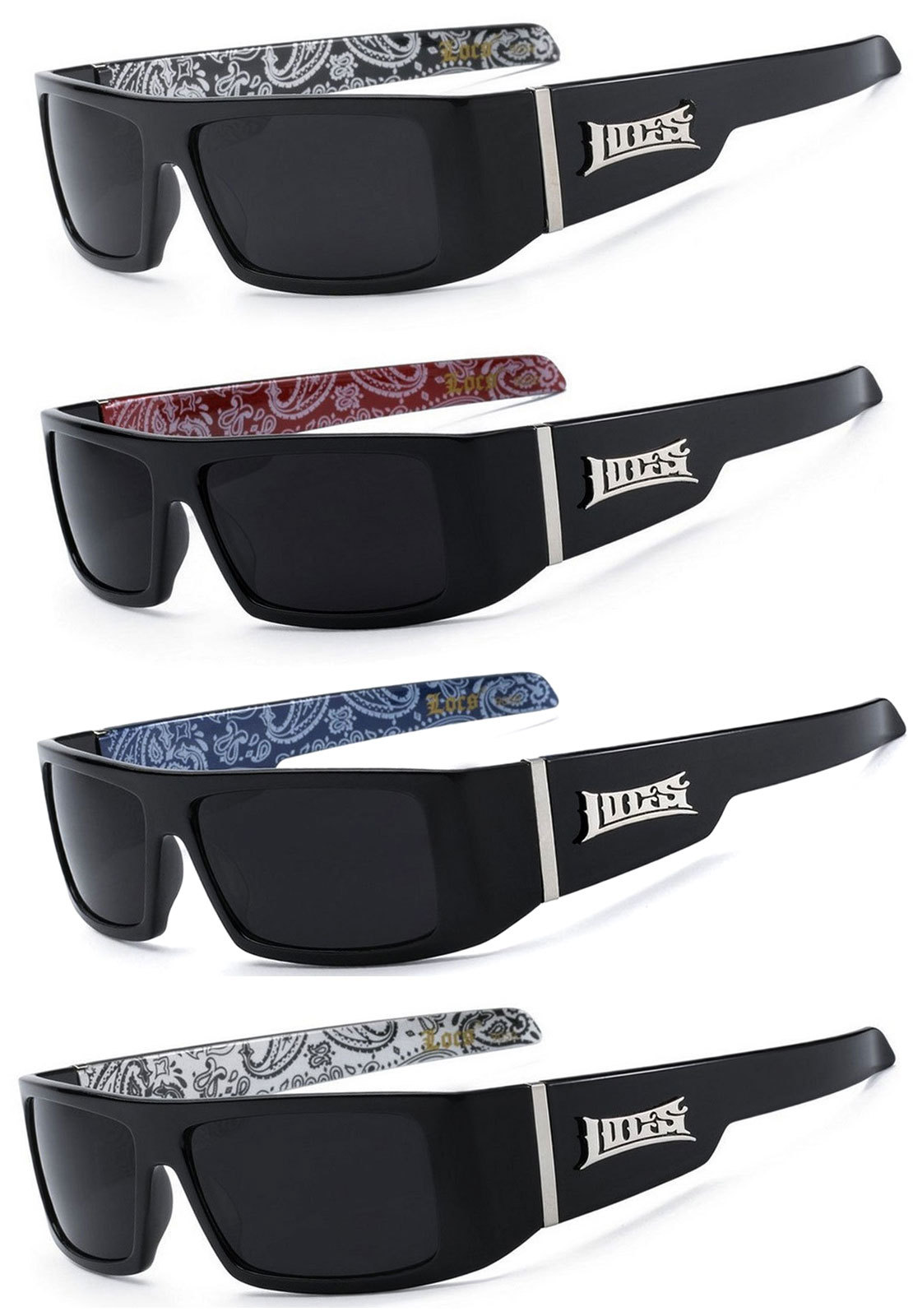 1 or 3 Pair(s) Mens OG Locs Authentic Flat Top Gangster Cholo Sunglasses LC33
