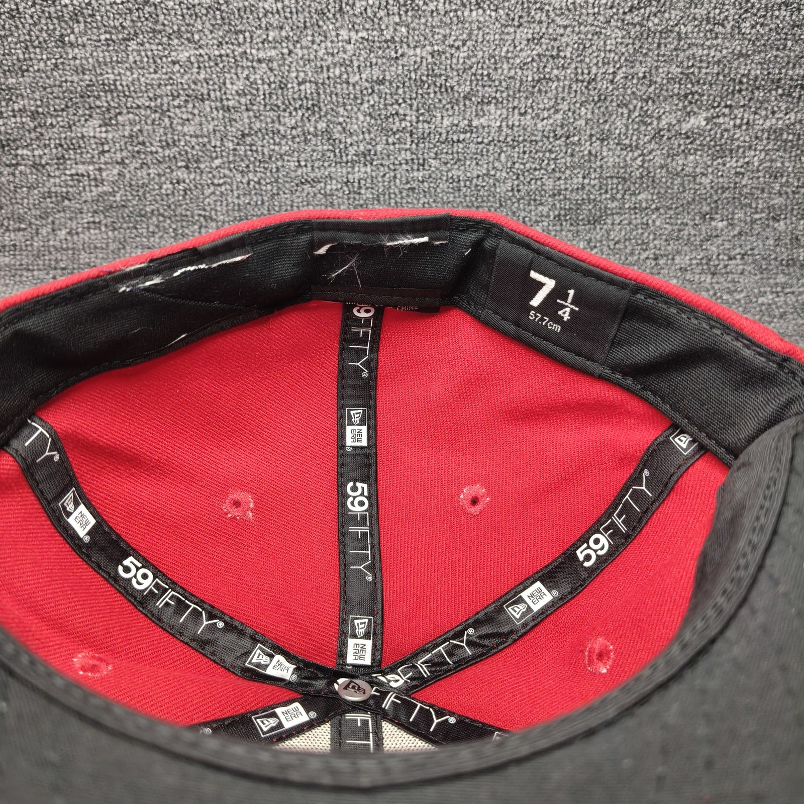 New Era Wilmington Sharks 59FIFTY Fitted Red Flat Brim Hat 7 1 4