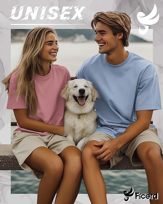 Ficerd 8 Pack Men’s Big and Tall 7XL Shirts Short Sleeve Cotton Tee Crew Neck