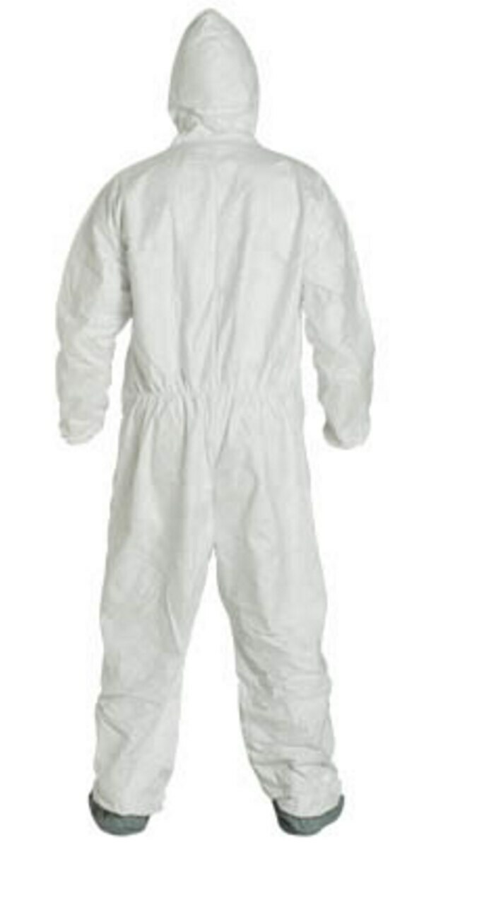 3- Dupont Tyvek Disposable Protective Coverall Clean Paint Spray Suit Hood Boots