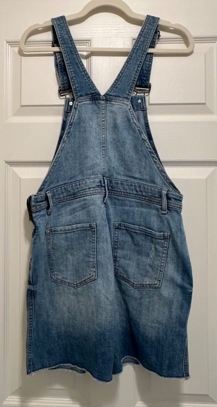 Vintage Gap Overall Shorts Womens XS Denim Utility Shortalls Raw Hem Y2K