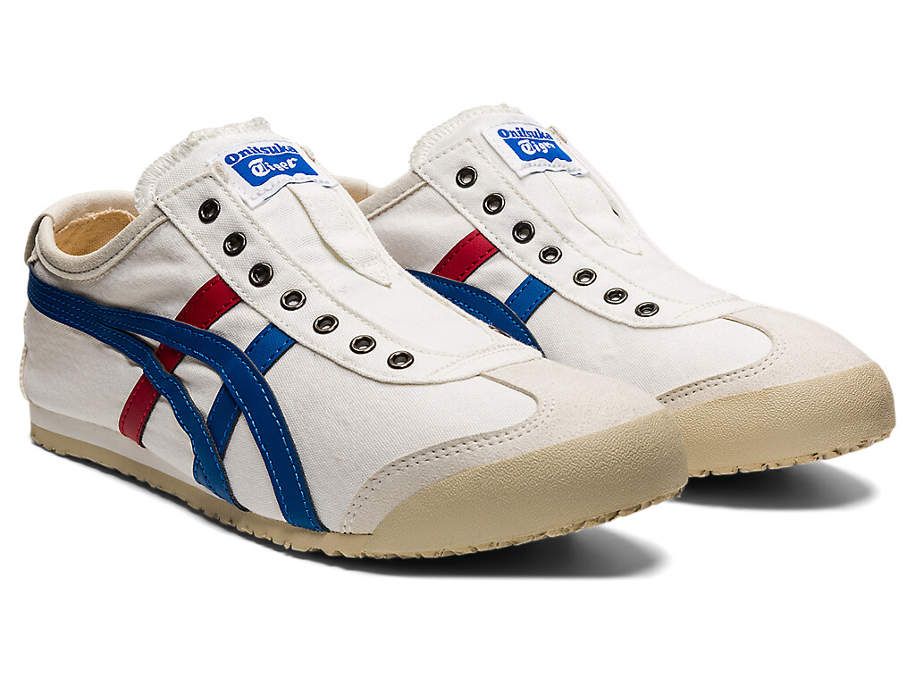 Onitsuka Tiger MEXICO 66 SLIP – ON Canvas WHITE BLACK CREAM BIRCH NAVY TRICOLOR